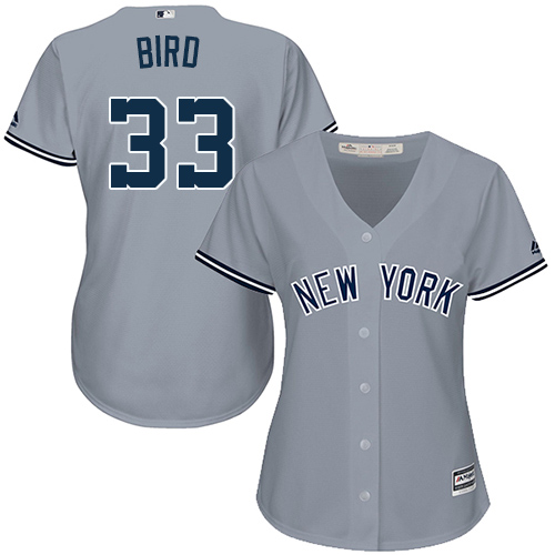 Yankees #33 Greg Bird Grey Road Women's Stitched MLB Jersey